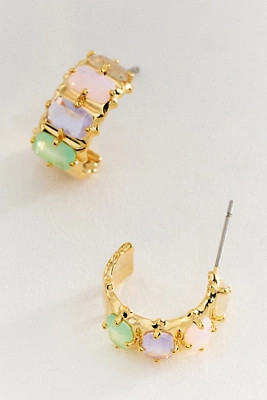 Crystal Baguette Huggie Hoop Earrings | Anthropologie (US)