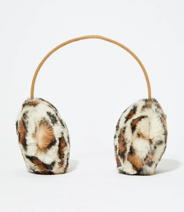 Leopard Print Faux Fur Earmuffs | LOFT | LOFT