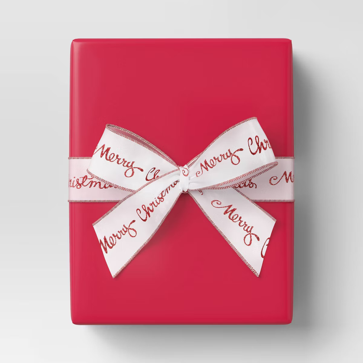 20’ Christmas Premium Ribbon Merry Christmas Red/White - Wondershop™ | Target