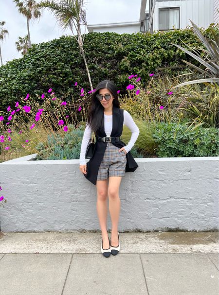 When I was in grad school, sleeveless duster coats were my jam. I decided to pull this black one out from the depths of my closet and rework it into my look. I wanted to add more definition so I cinched my waist with a statement belt. To add a little more flavor, I wore my high waisted plaid wool shorts!  

#LTKunder100 #LTKFind #LTKsalealert