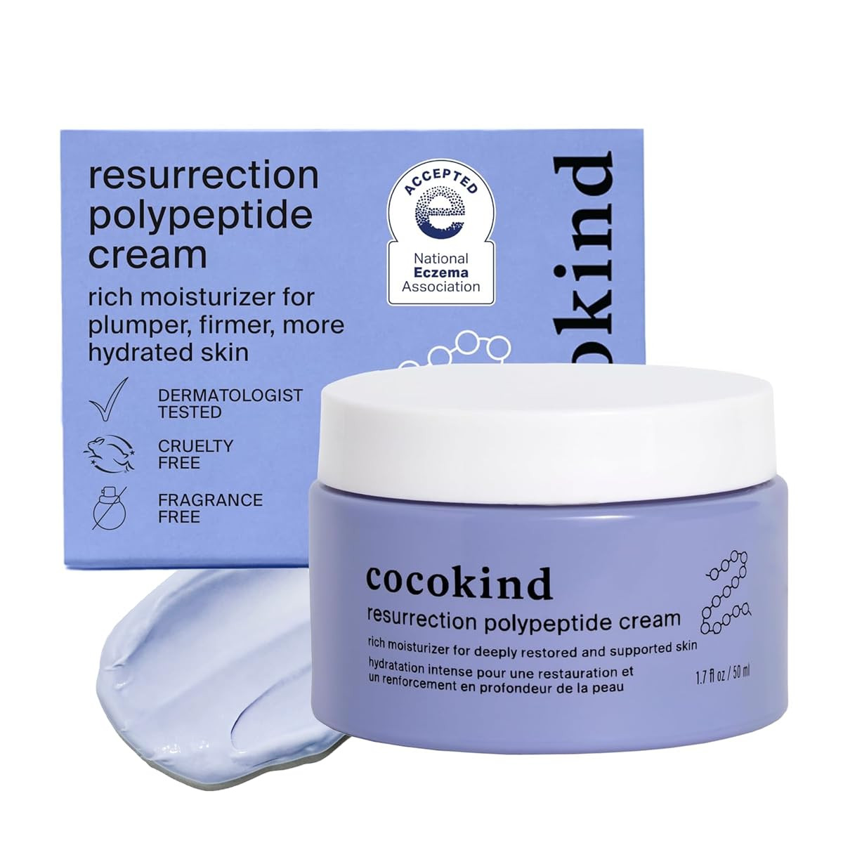 Cocokind Resurrection Polypeptide Cream, Hydrating Face Moisturizer with Peptides and Squalane, A... | Amazon (US)