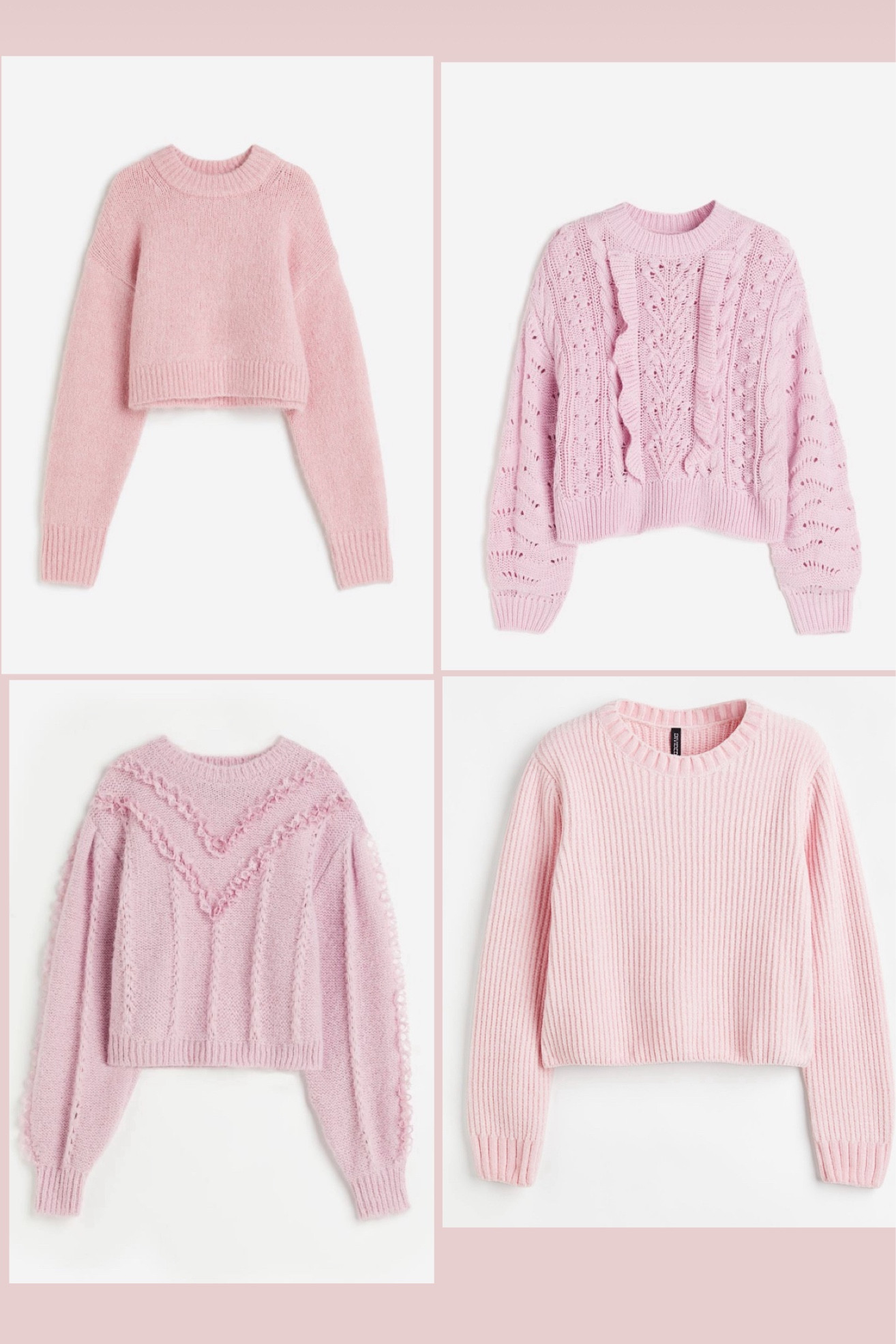 Pink winter H&M sweaters
#ltk #ltkchristmas #pinksweaters #ltkchristmas 

#LTKHoliday #LTKHolidaySale #LTKSeasonal