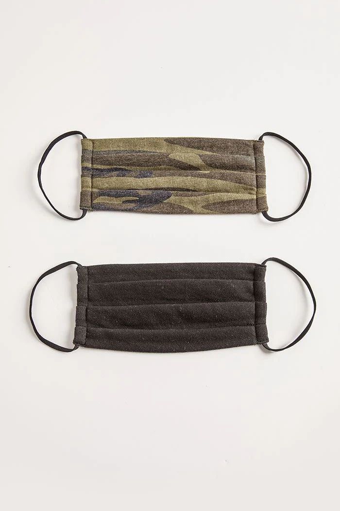 Z Supply Mask Set / Camo/charcoal Grey / Size One Size | Social Threads