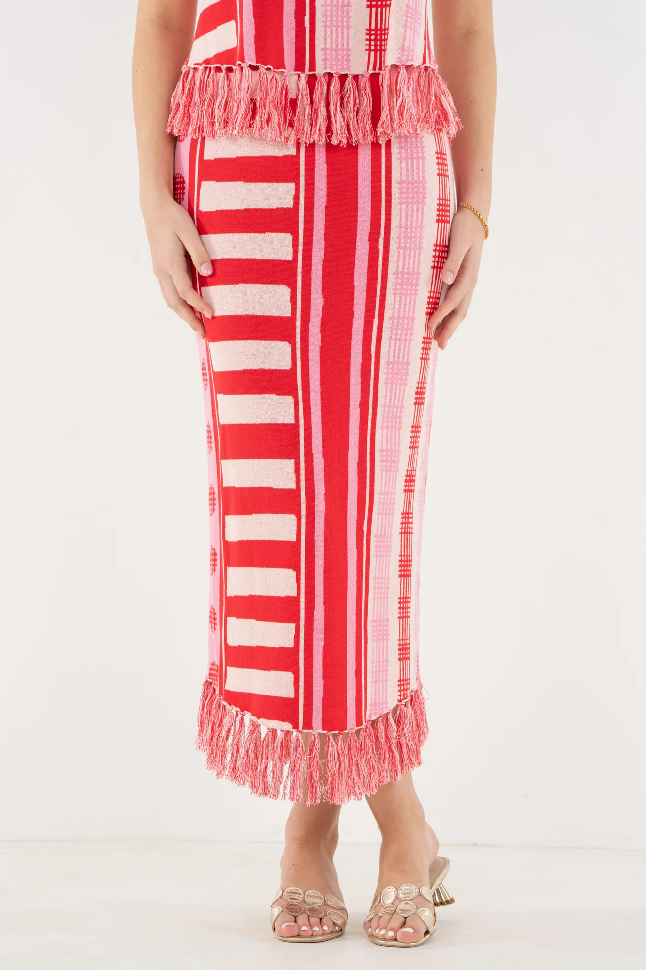 Capri Knit Skirt in Peach Jubilee | Emily McCarthy