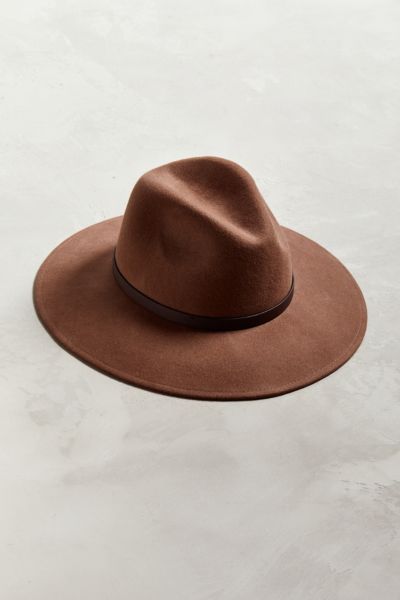 Wide Brim Fedora - Brown M at Urban Outfitters | Urban Outfitters (US and RoW)