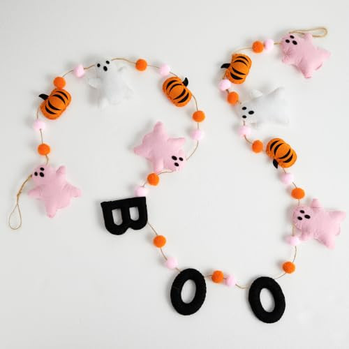 WDS WONDROUS Halloween Garland, Boo Ghost & Pumpkin Decor for Wall Party | Amazon (US)