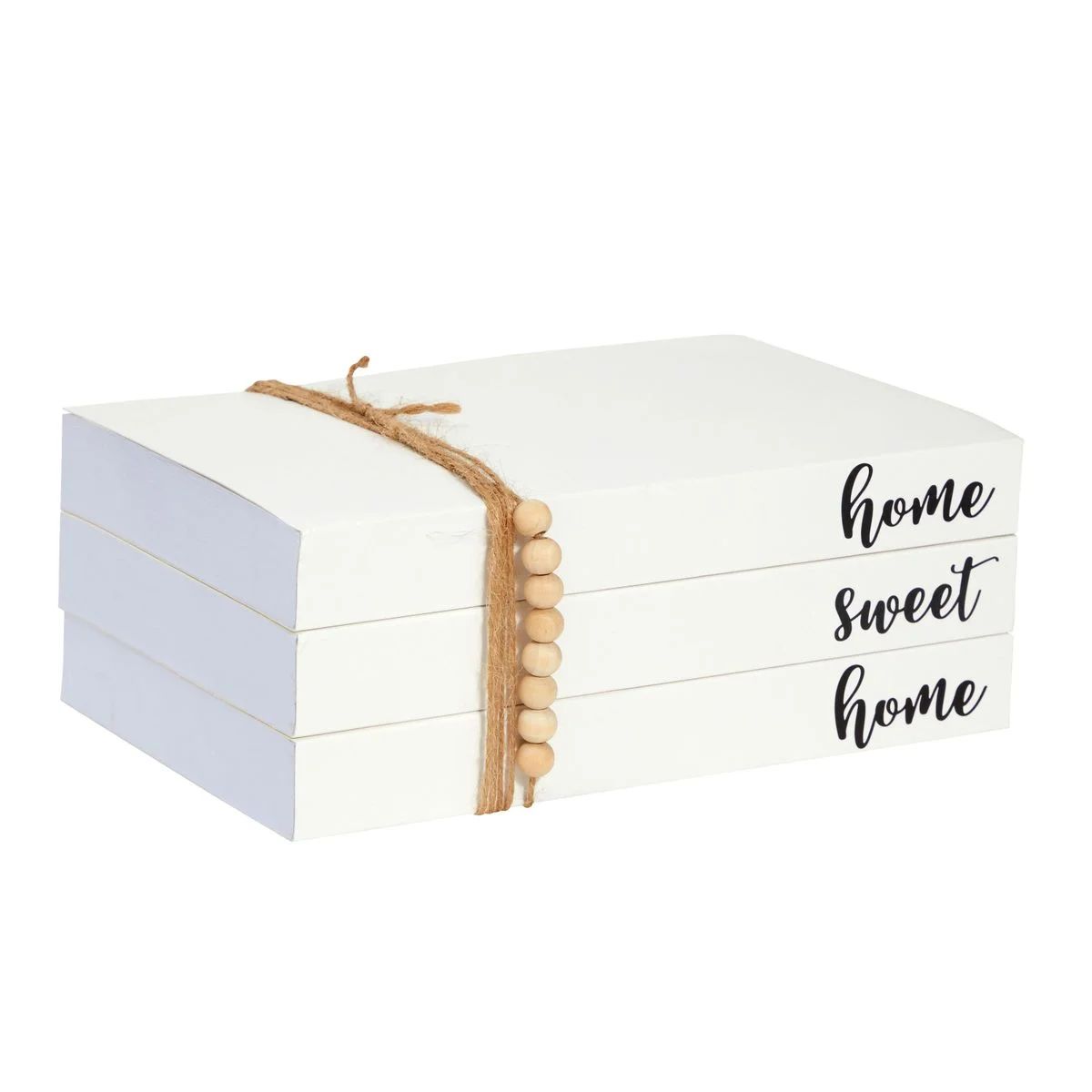 Set of 3 White Decorative Faux Fake Books for Display and Coffee Table, Home Sweet Home Decor, 8.... | Walmart (US)
