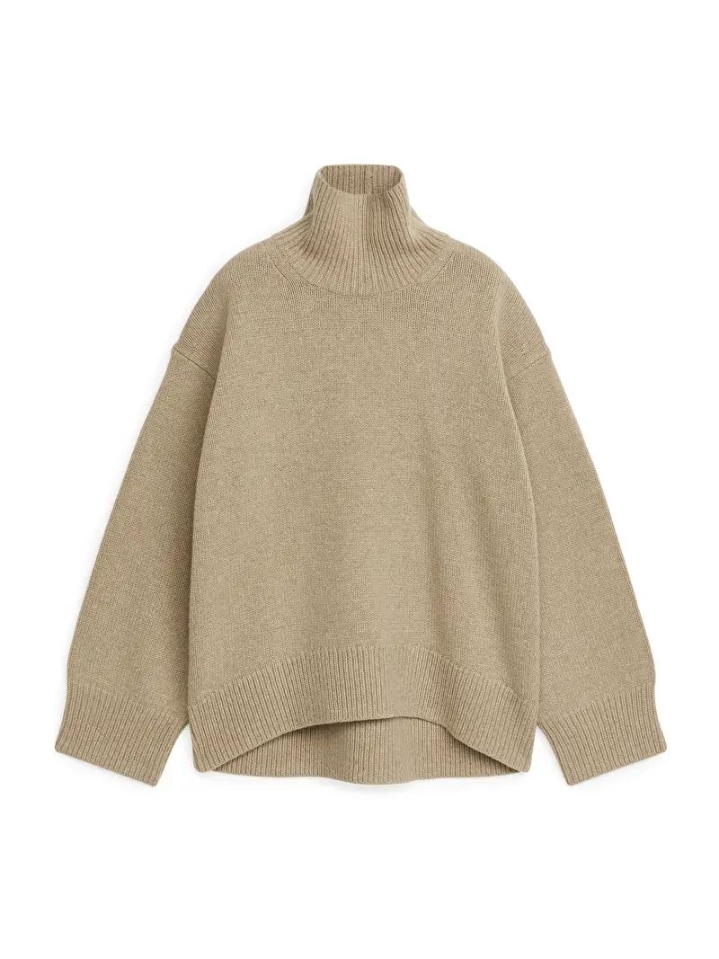 Roll-Neck Wool Jumper | ARKET