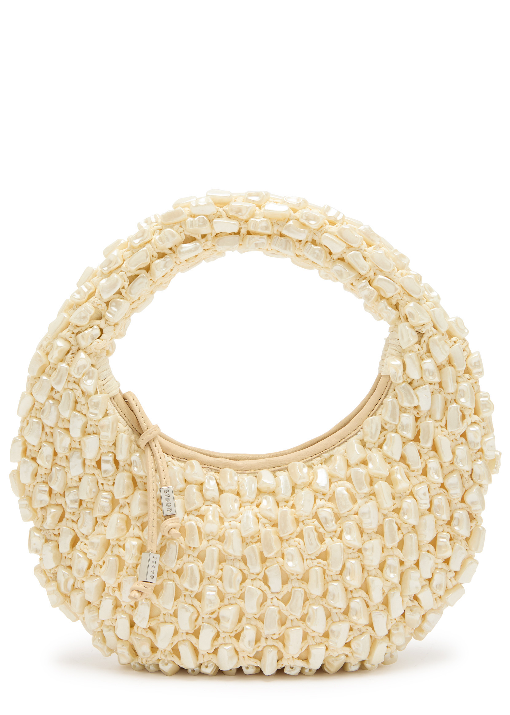 Reef bead-embellished crochet top handle bag | Harvey Nichols