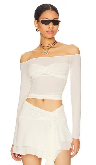 Coco Pinch Bra Top in Ivory | Revolve Clothing (Global)
