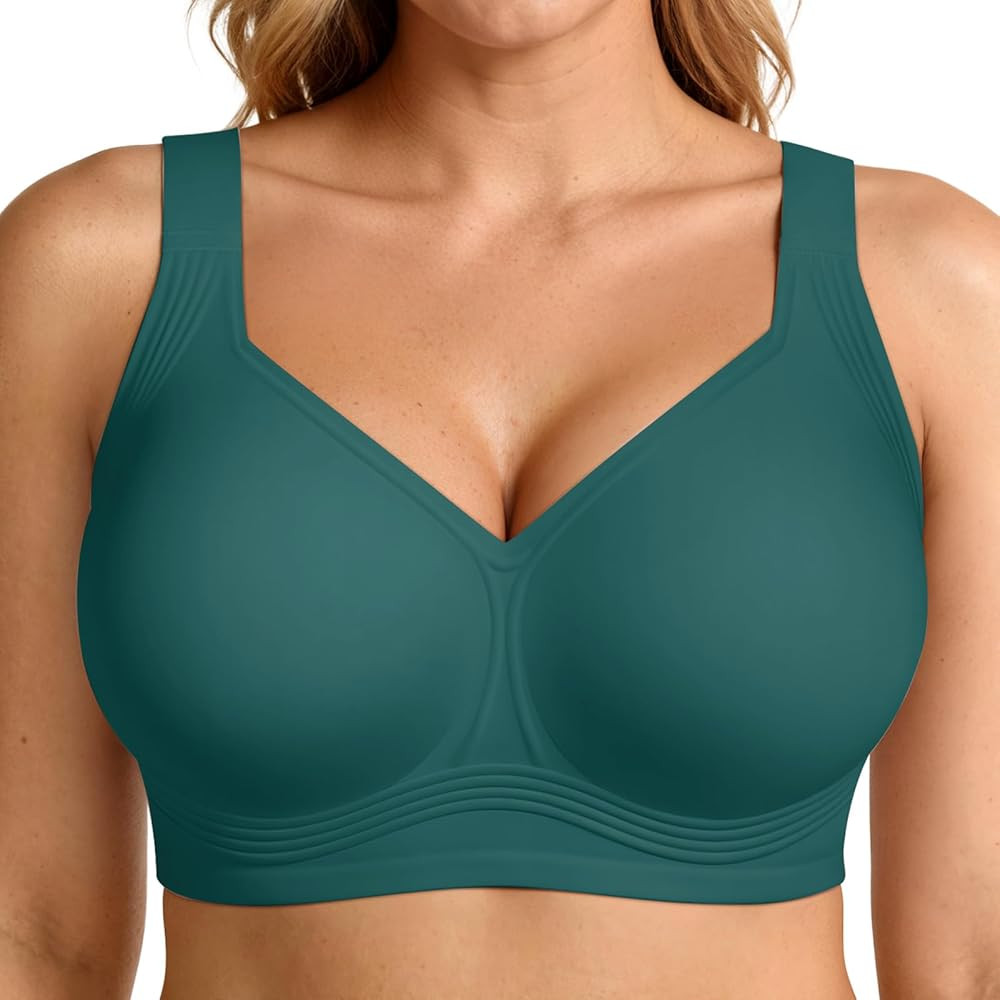 LetsJoli Bras for Women Supportive Wireless Push Up Bra Full Coverage No Underwire Seamless Plus ... | Amazon (US)
