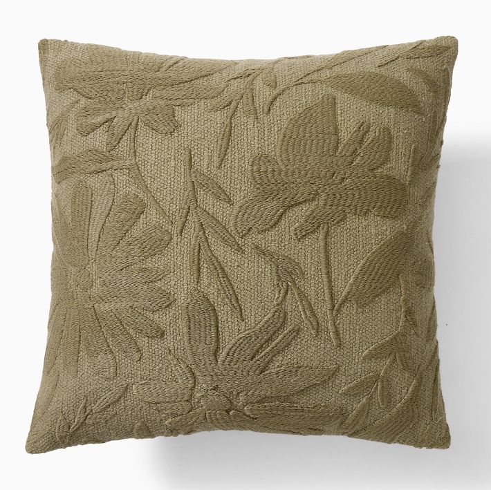 Textural Floral Pillow Cover | West Elm (US)