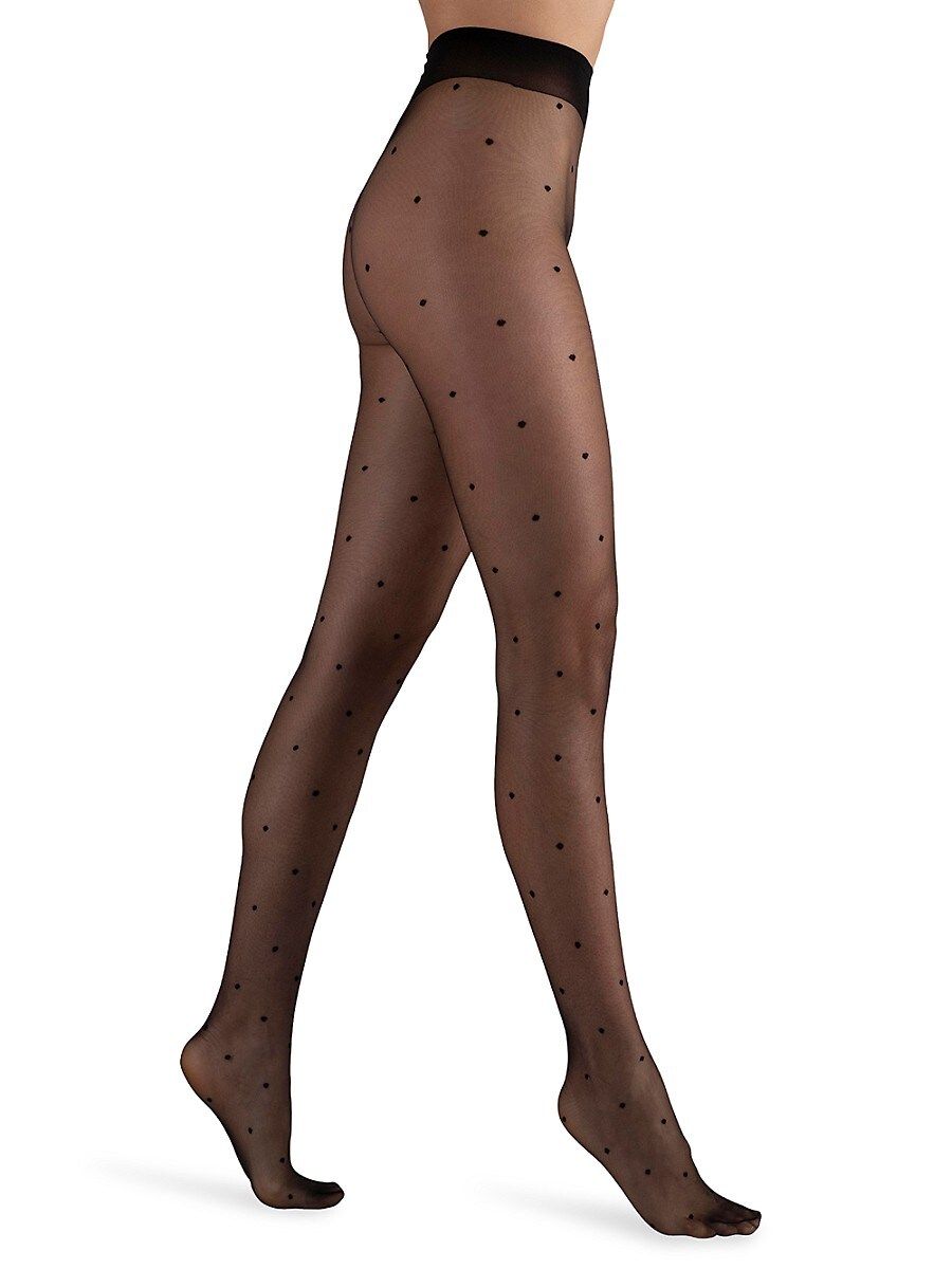 LECHERY Women's Italian Made Polka Dot Tights - Black - Size S/M | Saks Fifth Avenue OFF 5TH