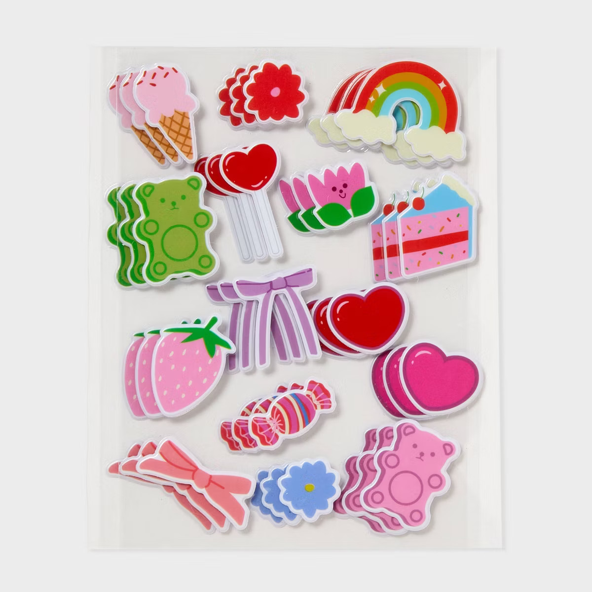 3ct Valentine's Day Cute Puffy Sticker Sheets - Spritz™ | Target