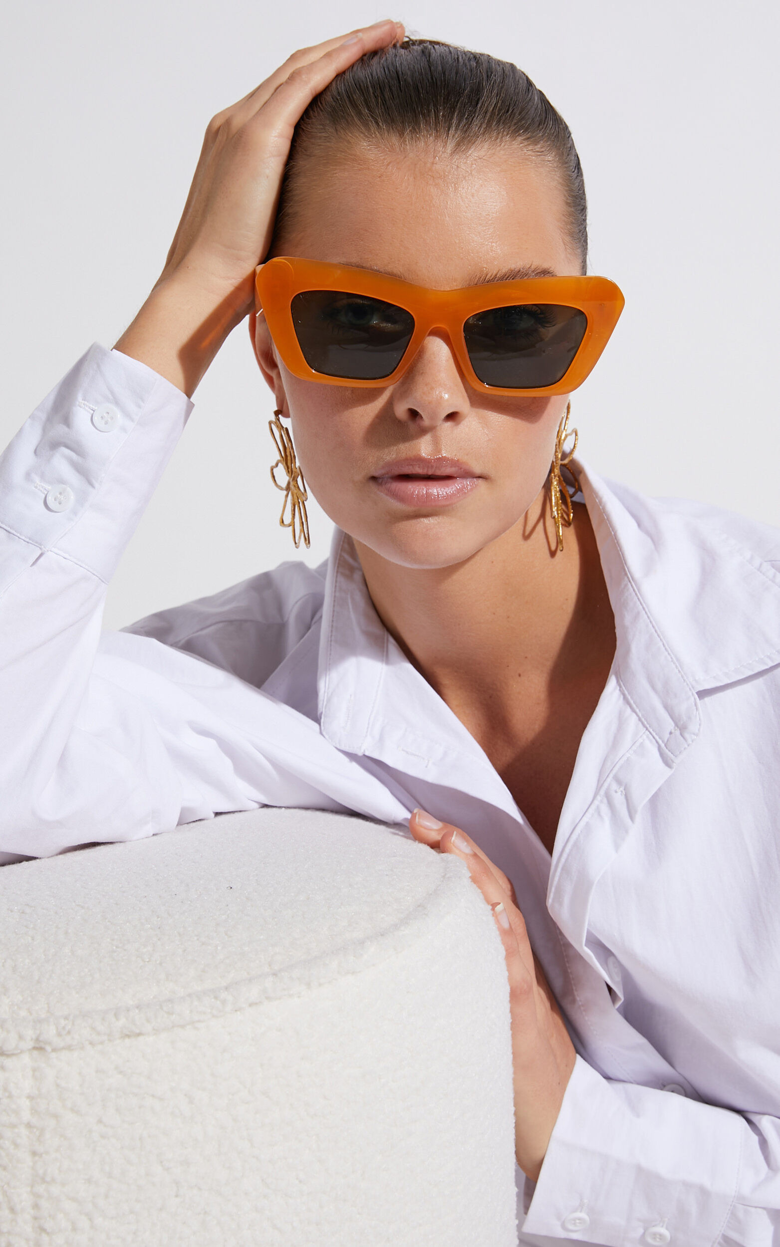 Joelletta Sunglasses in Orange | Showpo (US, UK & Europe)