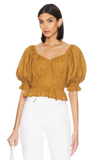 Rebecca Blouse in Goldie | Revolve Clothing (Global)