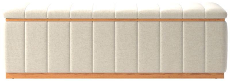 Forte Channeled White Performance Fabric Storage Bench | CB2 | CB2