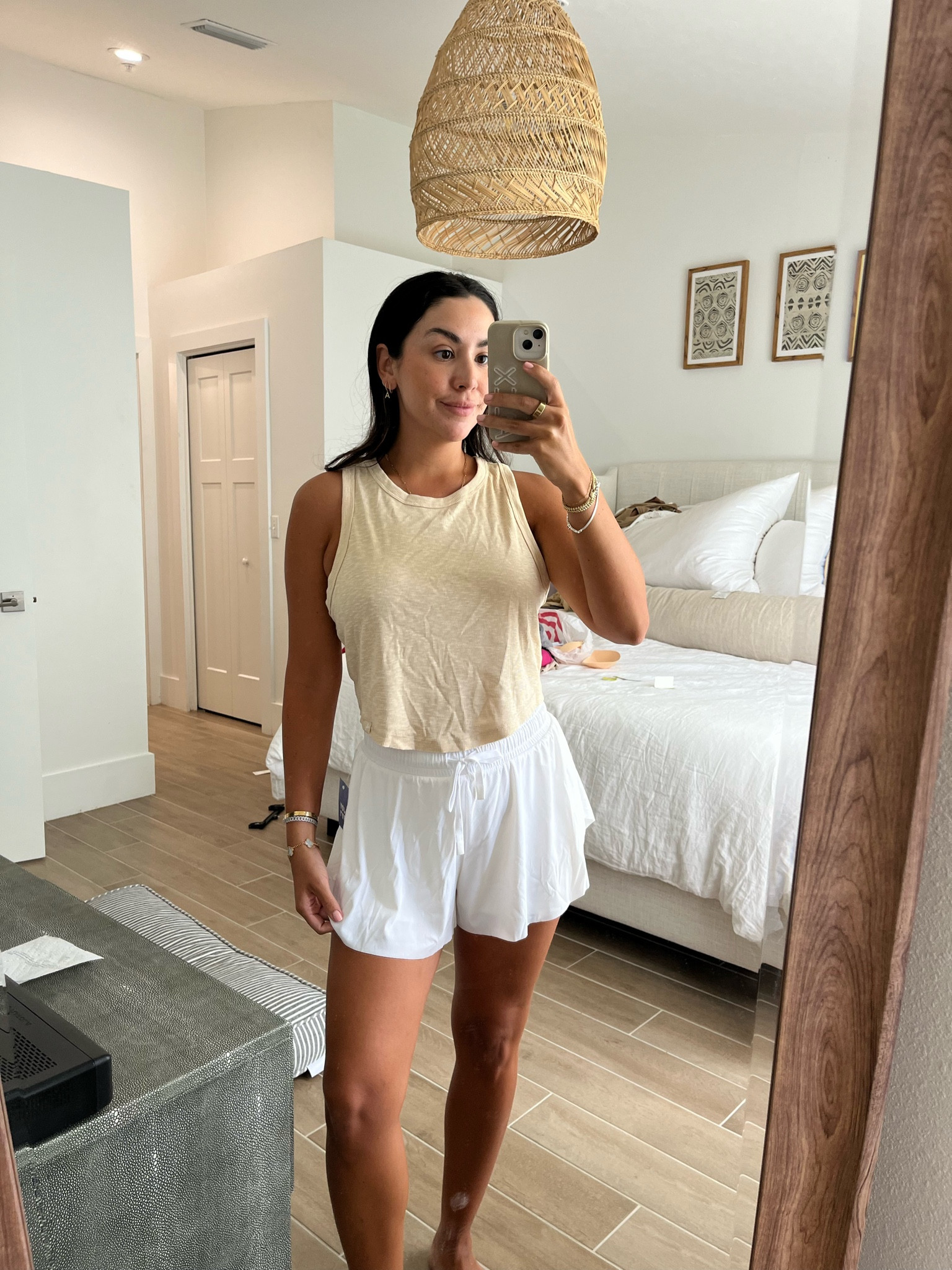 Perfect summer outfit for walks, errands - anything! Wearing small in the active shorts and small in the tank! 

#LTKstyletip #LTKunder50