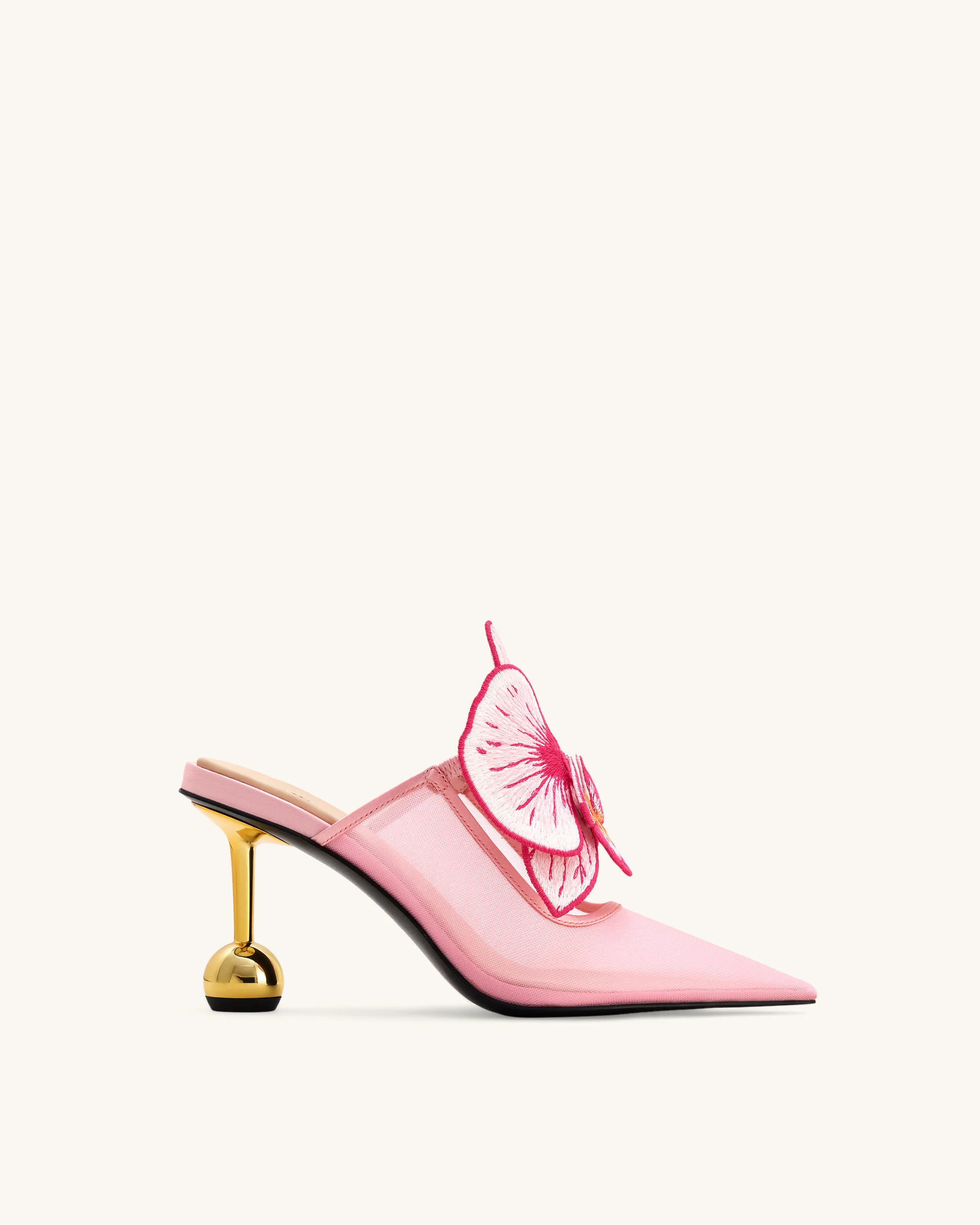Sofia Orchid Sphere Heel Mules - Pink | JW PEI US