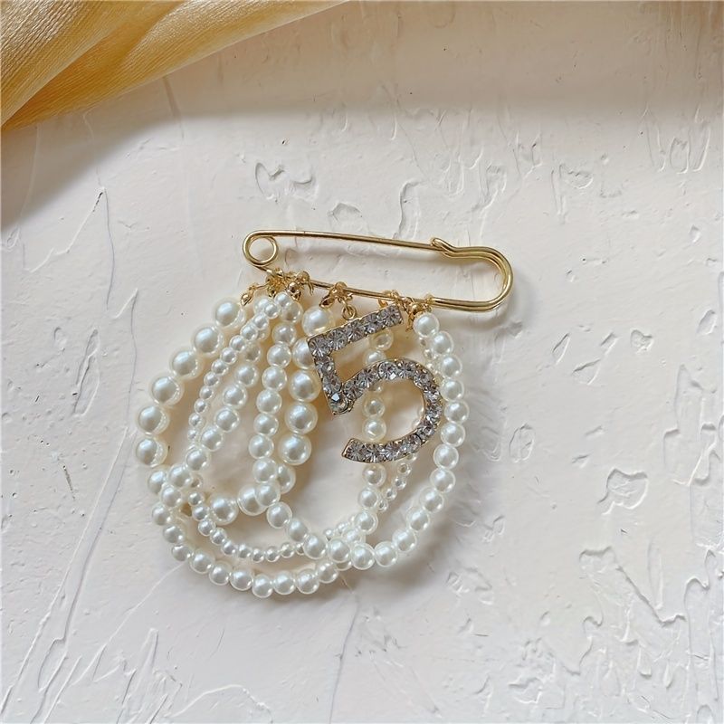 Romantic Brooch Pin Elegant Faux Pearl Tassel Lapel Pin - Temu | Temu Affiliate Program
