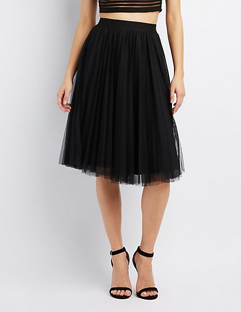 Tulle Full Midi Skirt | Charlotte Russe
