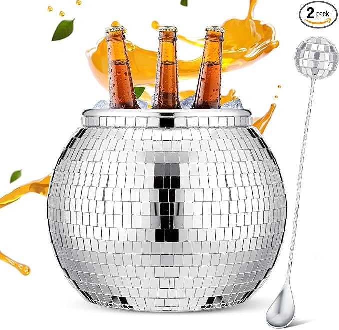 Zhehao Disco Ice Bucket Disco Ball Ice Bucket for Cocktail Bar Ice Storage Disco Ball Container I... | Amazon (US)
