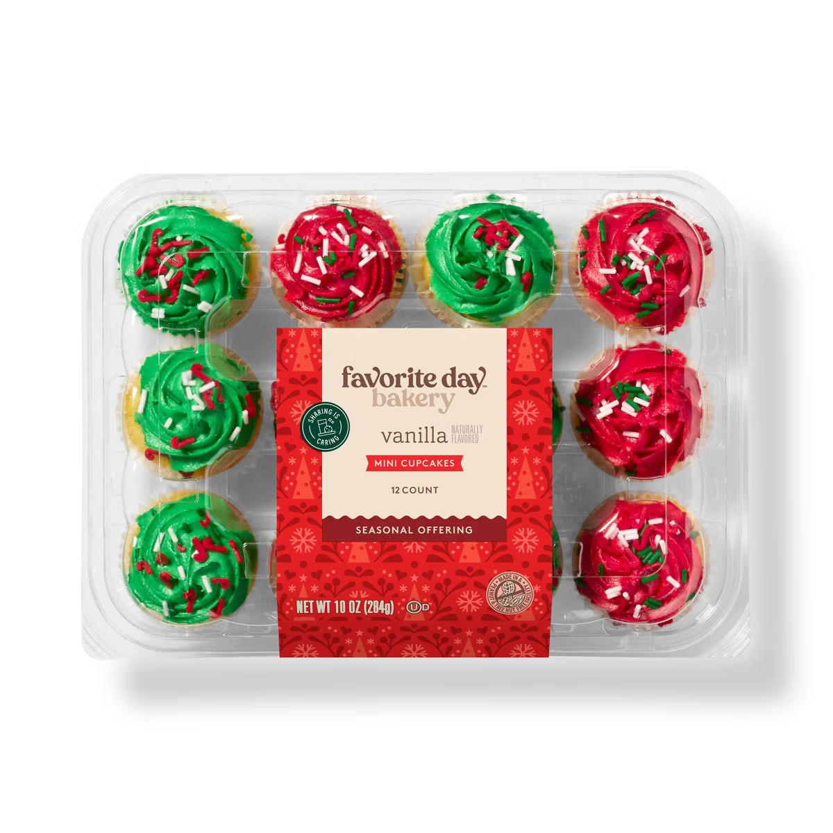 Christmas Vanilla Mini Cupcakes - 10oz/12ct - Favorite Day™ | Target