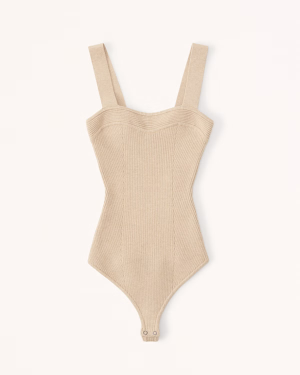 Ribbed Sweater Sweetheart Bodysuit | Abercrombie & Fitch (US)