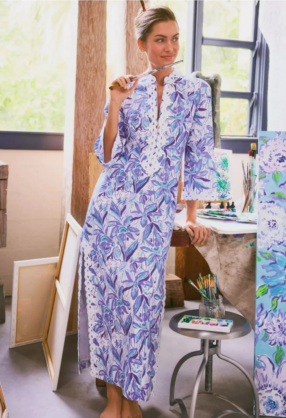 NWT LILLY PULITZER SIZE 8 SHEALYN MAXI CAFTAN DRESS *ELEPHANT IN THE BLOOM* | eBay US