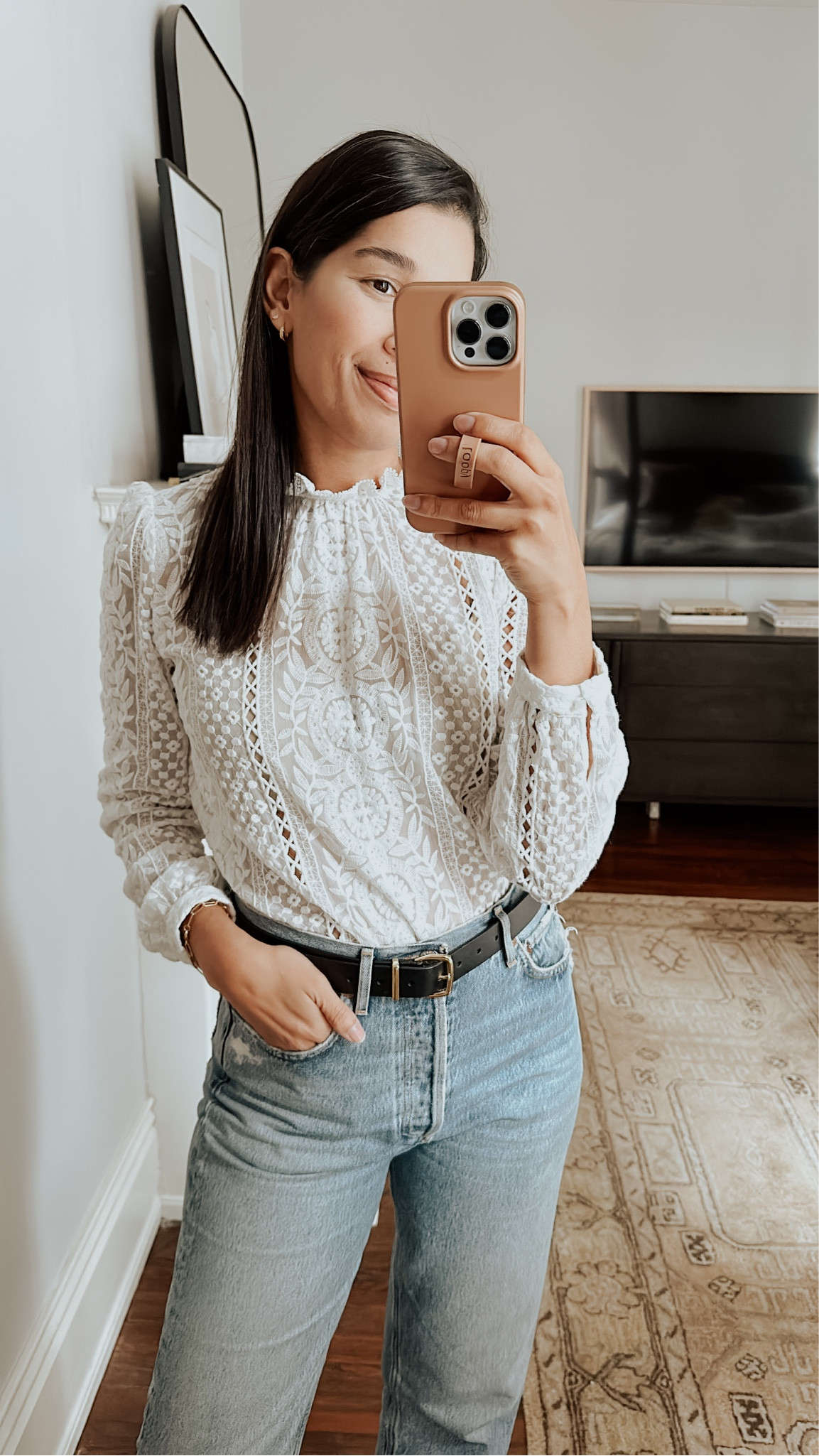 Outfit from today’s reel! Top is old but they sell several similar and I wear it so often. I take a size 4! TTS but size up if between  

#LTKstyletip #LTKSeasonal #LTKfindsunder100