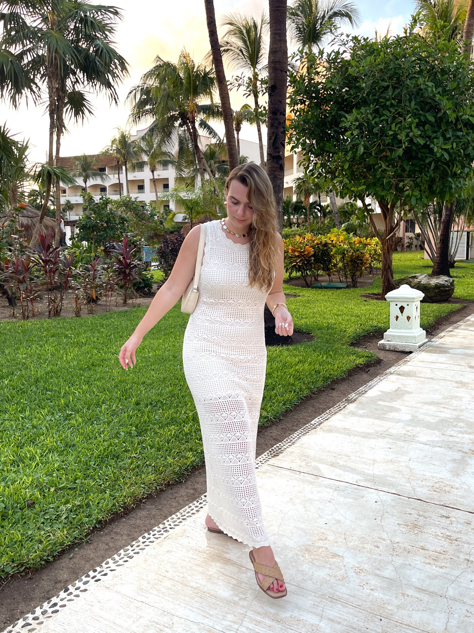 White crochet dress for vacation. Dress from TJ Maxx but linking similar pieces. Pearl necklace from Nordstrom. Shoulder bag from Amazon. 

#LTKSwim #LTKStyleTip #LTKFindsUnder100