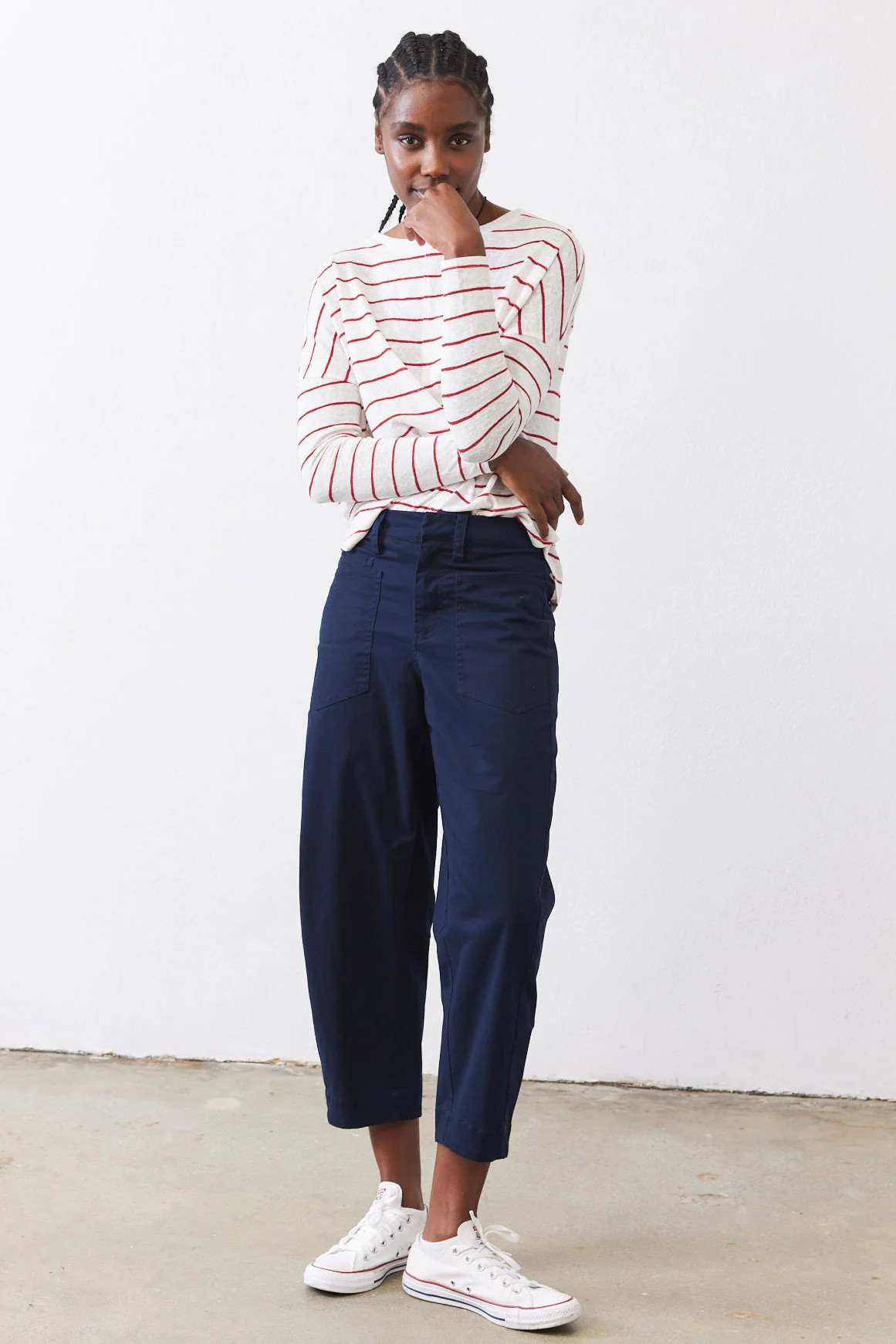The Slouchy Soft Twill Pants With Elastic | Ruti