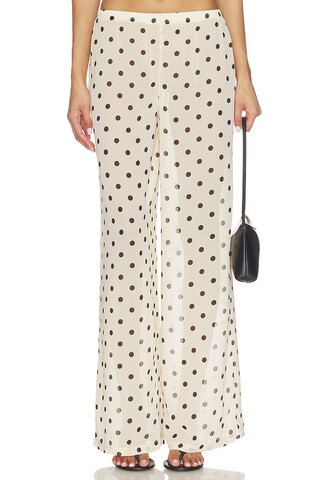 Darby Pant in Beige & Black Dot | Revolve Clothing (Global)