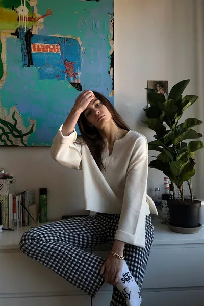 UO Jax Inside Out Notch Neck Top | Urban Outfitters (US and RoW)