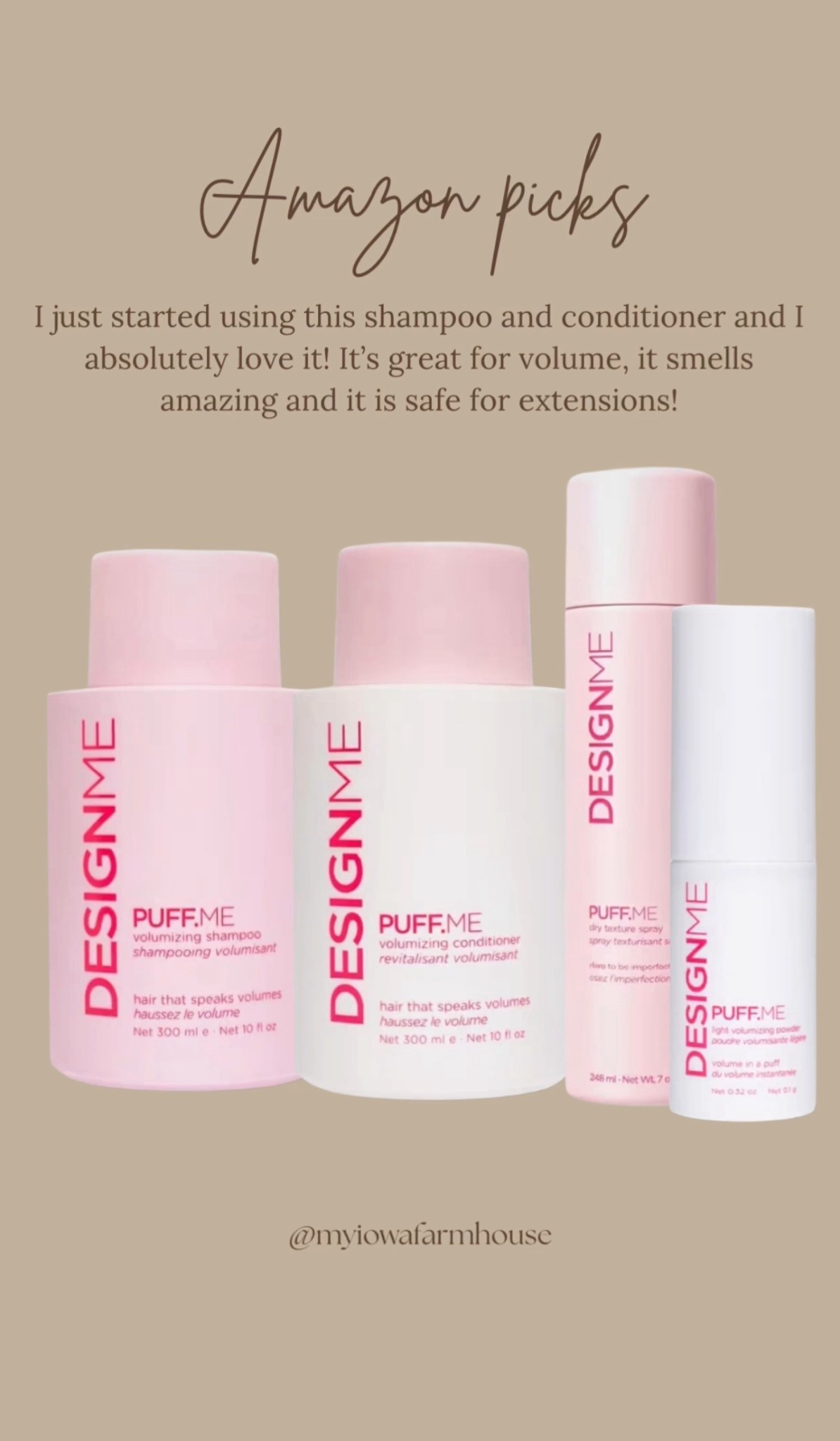 I love this shampoo and conditioner so much! I love how my hair smells when I use this and it adds so much volume to my hair. It is also completely safe to use with extensions!

#LTKGiftGuide #LTKselfcare #LTKBeauty