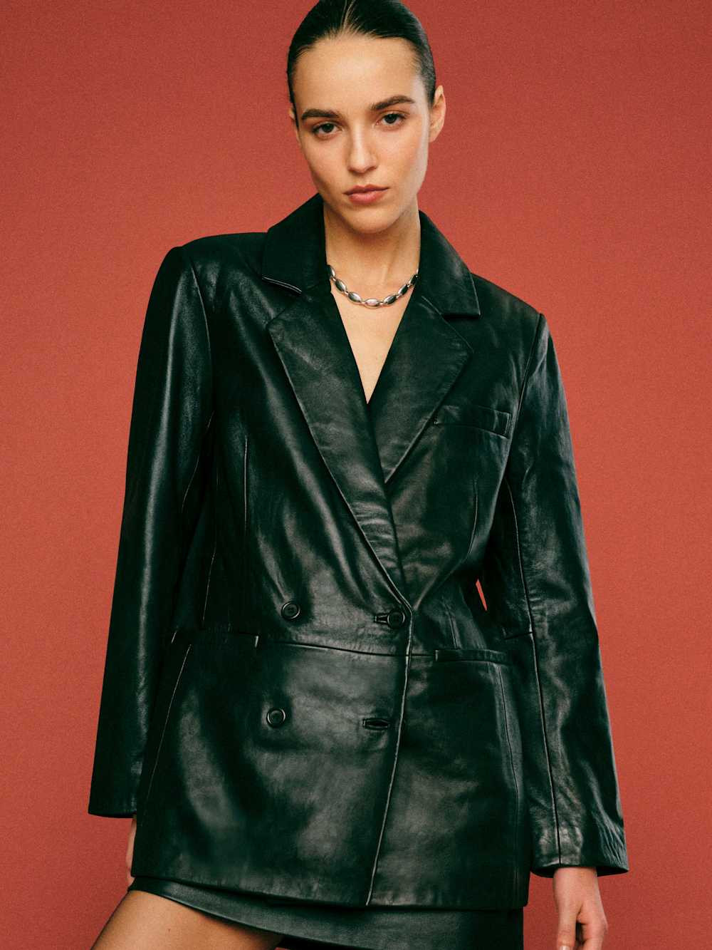 Veda Dalia Relaxed Leather Blazer | Reformation (Global)