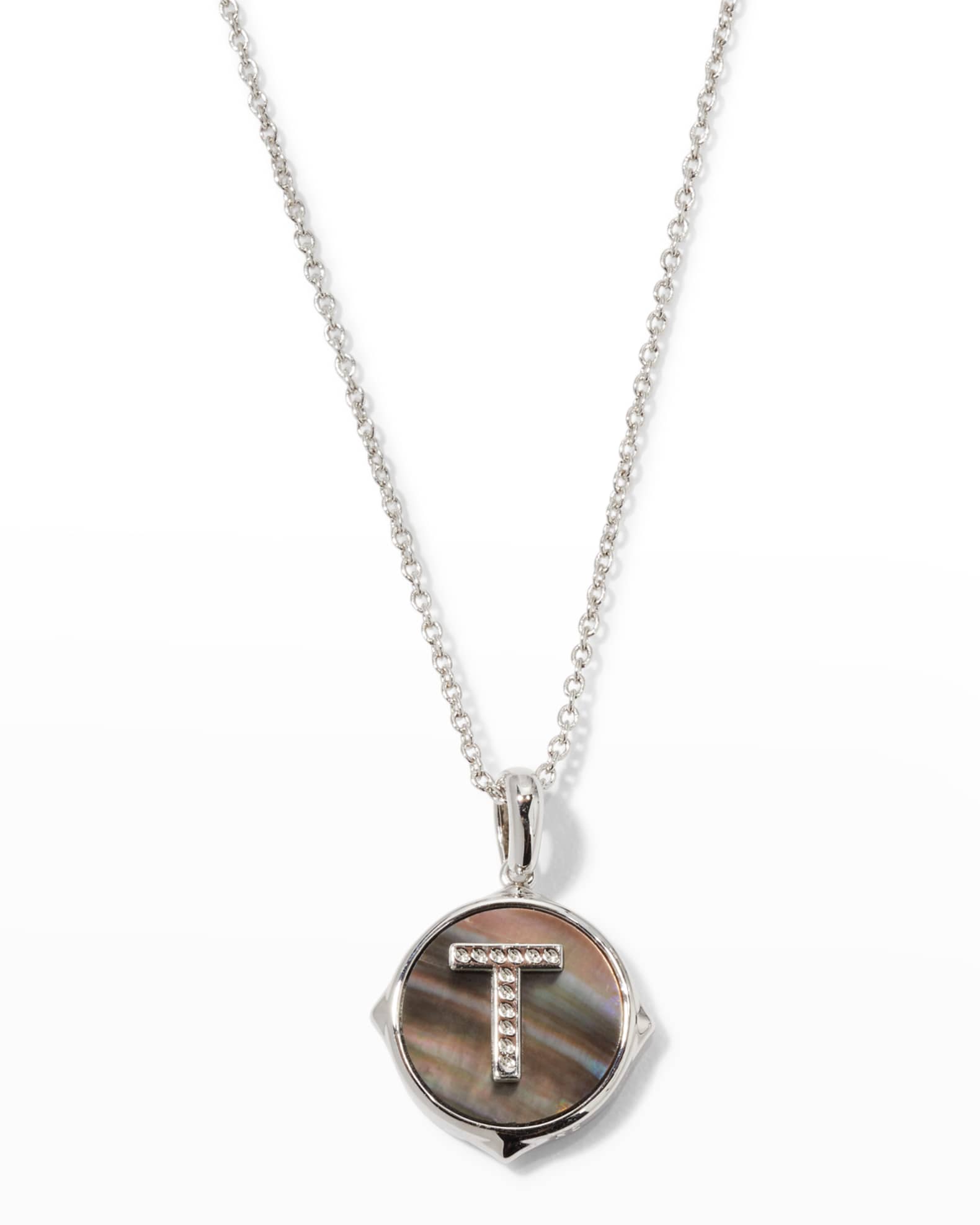 Letter Disc Pendant Necklace | Neiman Marcus