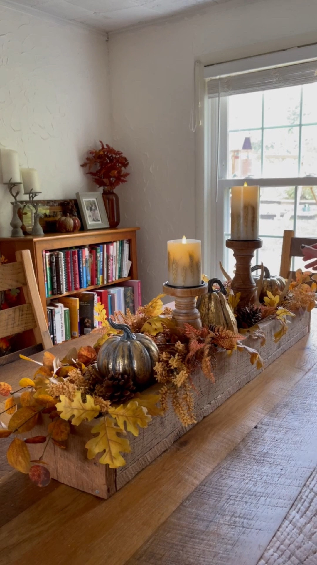 Fall dining room table decor, Thanksgiving centerpiece, dining room table decor