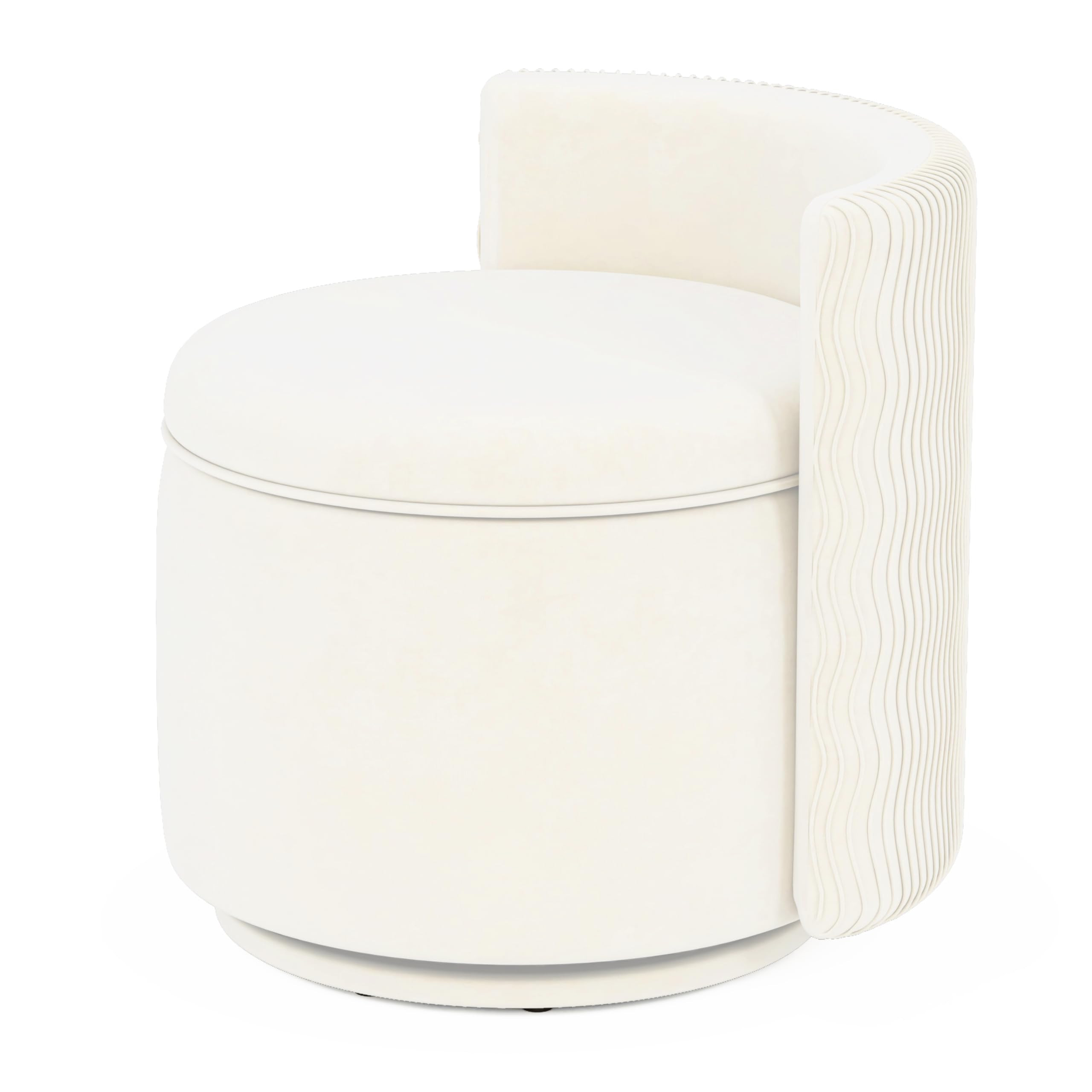360° Swivel Accent Chair with Storage, Vanity Stool with Back, Velvet Storage Ottoman, Upholster... | Amazon (US)