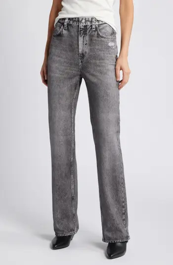 rag & bone Miramar Shea Relaxed Straight Cotton Terry Sweatpant Jeans | Nordstrom | Nordstrom