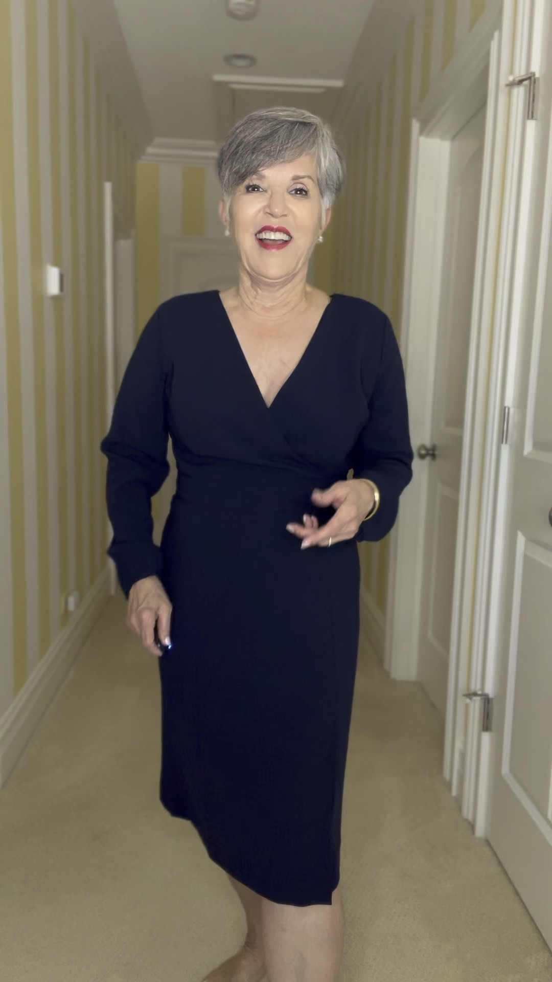 Are you on the hunt for a pretty dress for a special occasion? How does 40% OFF the first item and 30% off the rest sound for Talbots TODAY?!!!
Maybe for a dressy work dinner or a wedding 💒 guest look? I’ve got you covered with this fabulous navy v-neck sheath. It’s beautiful, classy, easy to wear, and it packs like a dream! There is a pretty long sleeve with an elegant covered button detail. And the front slit is very well-done. It’s a generous wrapped slit so when you sit down, your legs are still covered. 
I styled this with a nude @amazonfashion chain bag (fabulous deal!) as well as nude sling-back pumps you will love! I added a classic gold link necklace with a central pearl. 

#LTKOver40 #LTKWedding #LTKSaleAlert