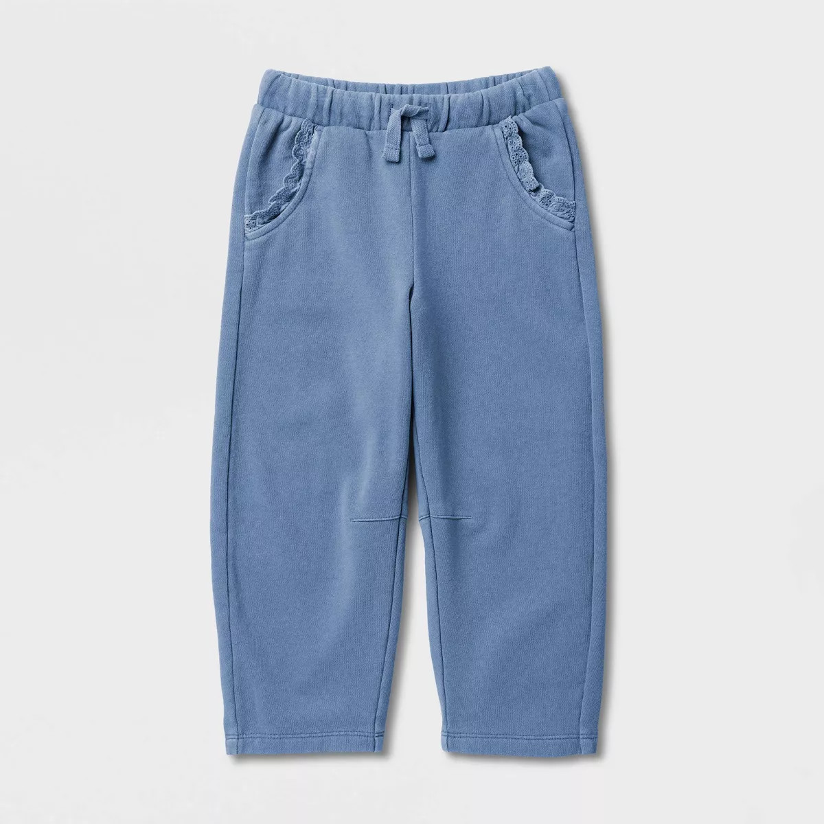Toddler Girls' Solid French Terry Pants - Cat & Jack™ Blue 3T | Target