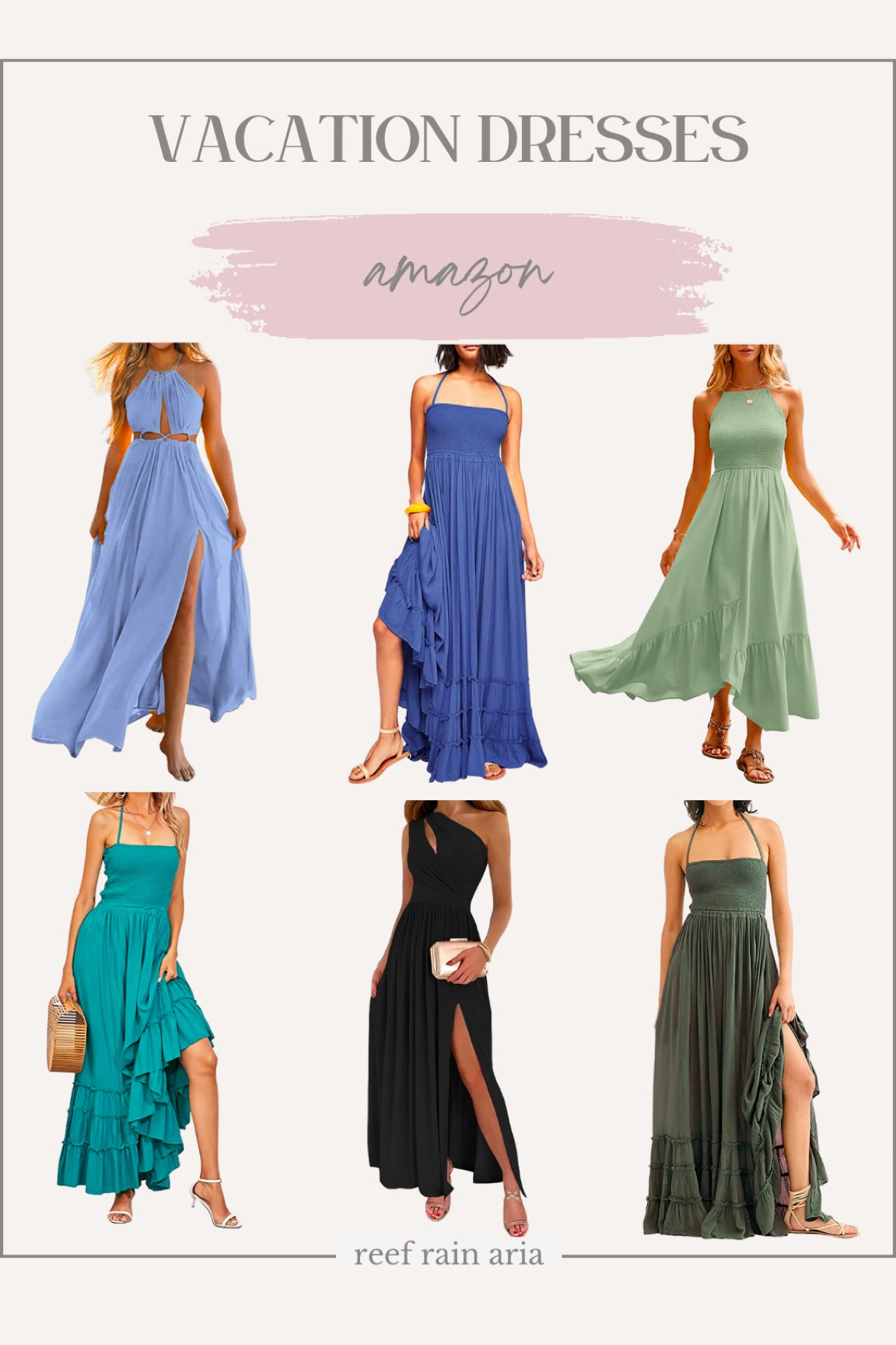 I love all these dresses I found on Amazon and can’t wait to go on our vacation in a couple of weeks! I have been doing try ons in my stories and will post them on here too!! Thank you for shopping with me!! Have an amazing rest of day and send me a message if you ever need help shopping for something! @reefrainaria on IG and @reefrainaria.shop on TikTok

#LTKFind #LTKunder50 #LTKtravel