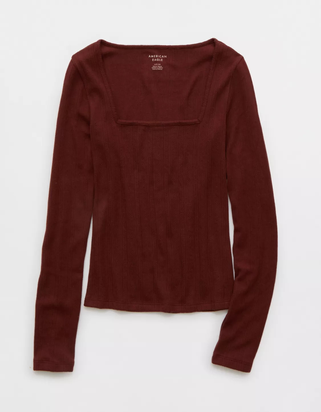 AE Long Sleeve Square Neck T-Shirt | American Eagle Outfitters (US & CA)