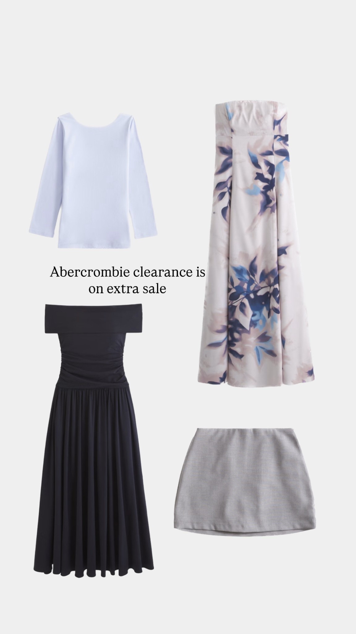 Abercrombie fall clearance is extra sale. Wedding guest dress and mini skirt. 

#LTKPetite #LTKFallSale #LTKSaleAlert