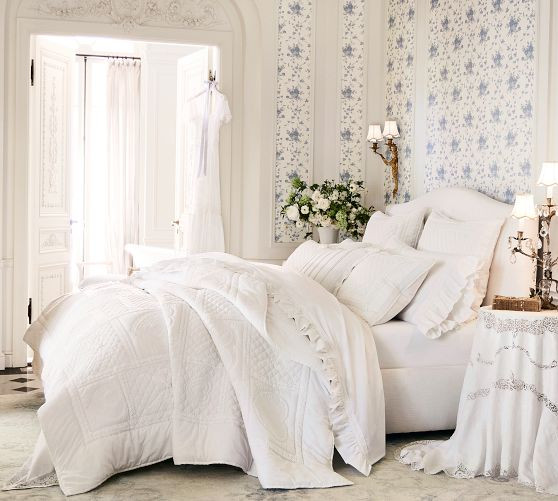 LoveShackFancy Bow Heart Patchwork Quilt | Pottery Barn (US)