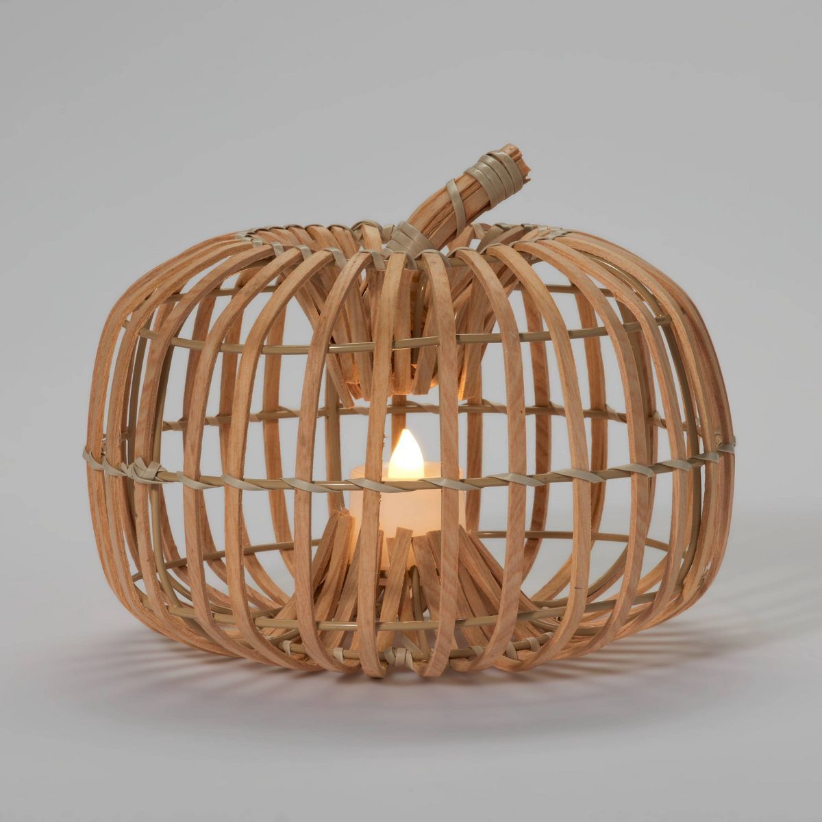 Harvest Light Up Woodchip Woven Medium Pumpkin - Hyde & EEK! Boutique™ | Target