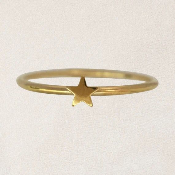 Star Stacking Ring  Gold Stacking Ring Simple Gold Ring | Etsy | Etsy (US)