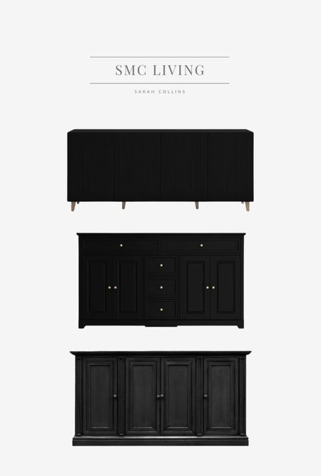 Black sideboards 

#sideboard
#console
#cabinet
#diningroomstorage
#storagecabinet

#LTKhome #LTKsalealert