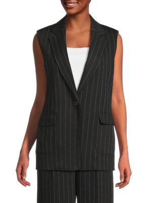 Striped Sleeveless Blazer | Saks Fifth Avenue OFF 5TH